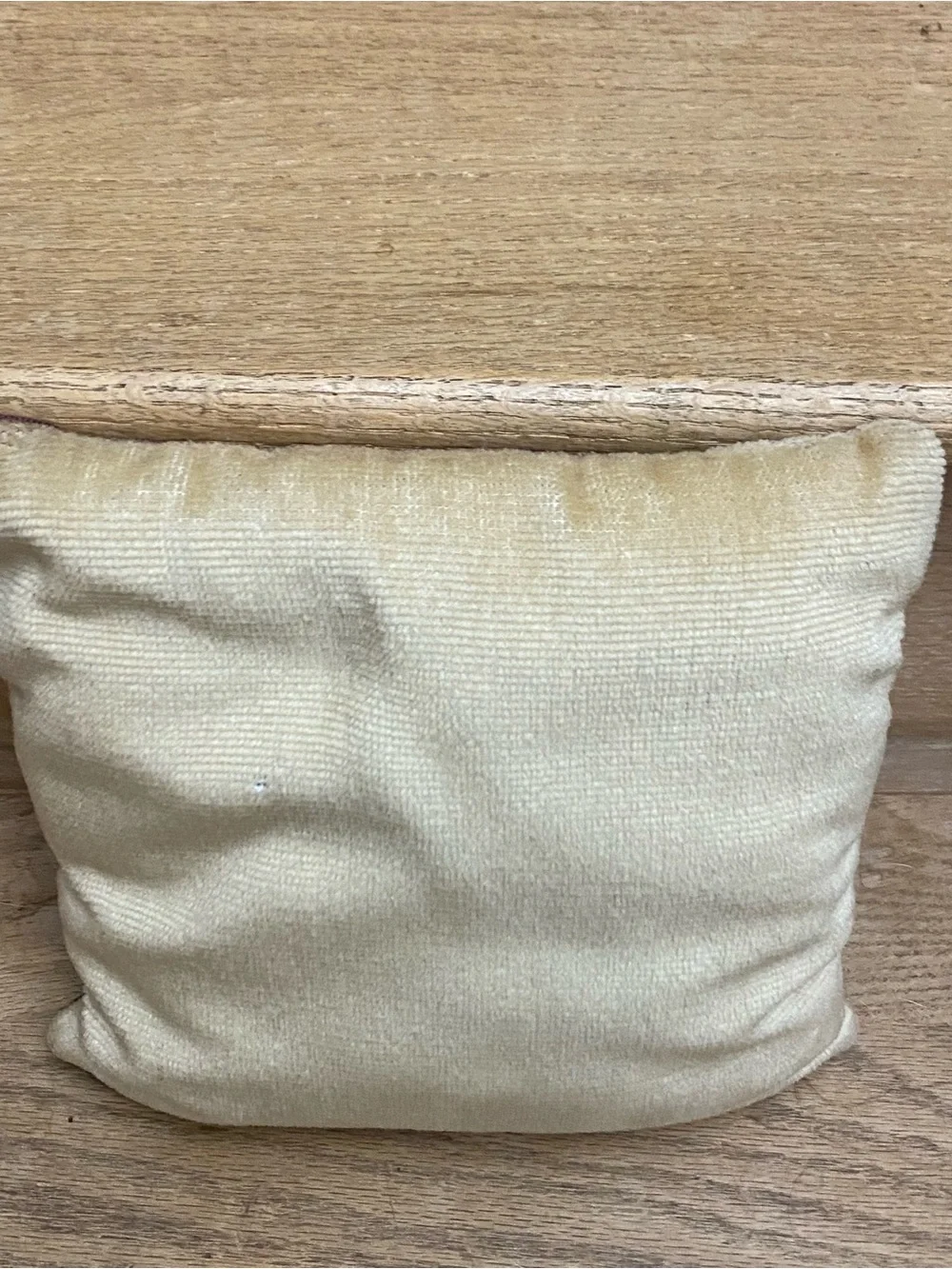 Vintage Antique Vintage Needlepoint Small Throw Pillow Tulip Flower Stuffed